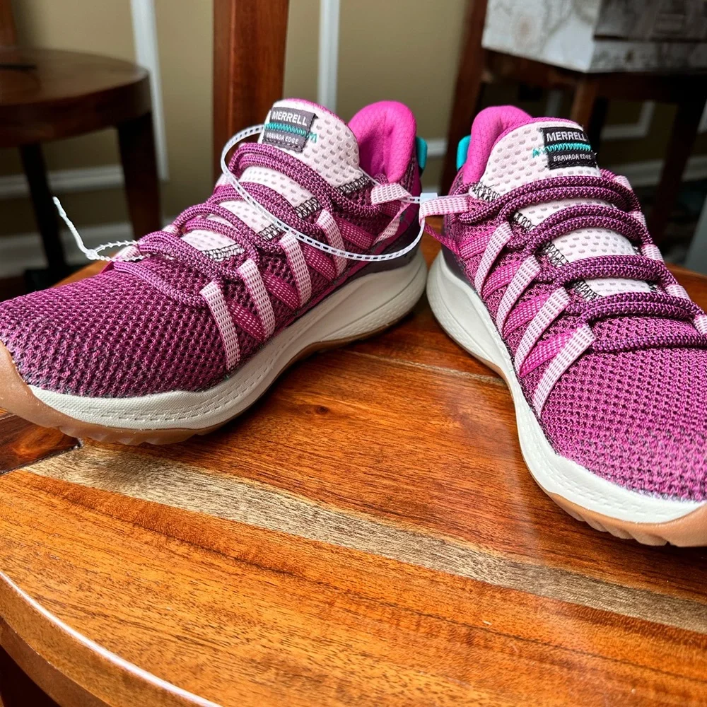Merrell Women’s Fuchsia Bravada Edge Running Sneakers Shoes - Picture 6 of 16